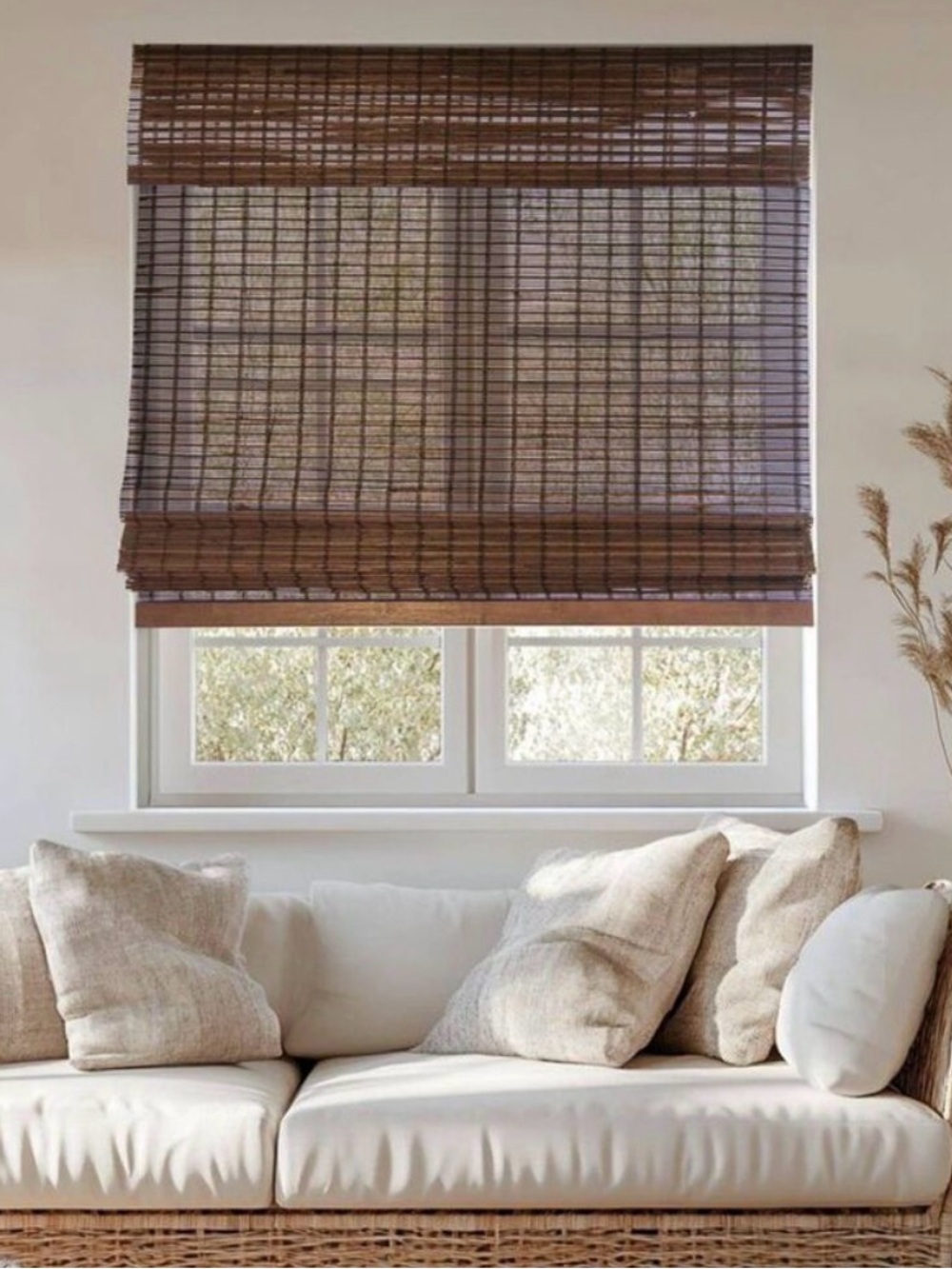 New! Chicology Light Filtering Bamboo Roman Shade